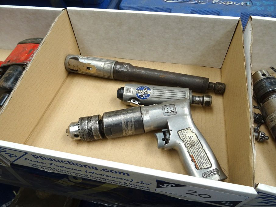 Ingersoll Rand pneumatic drill & 2x similar pneuma...