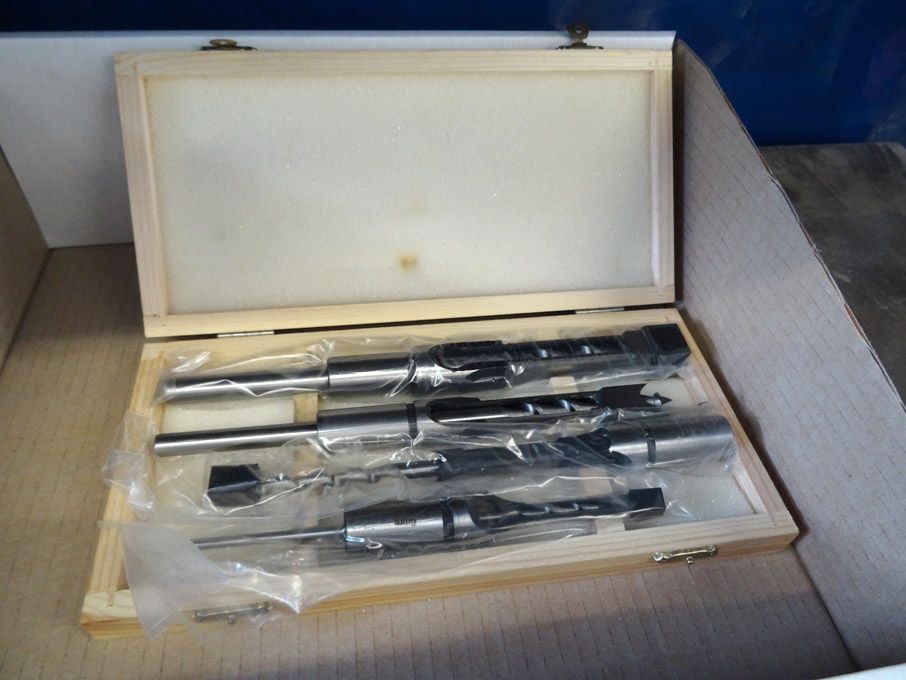 4 piece drill mortising set in case, 6mm to 16mm