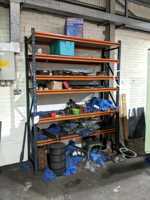 1 bay multi shelf racking, 1900x600x2500mm high ap...