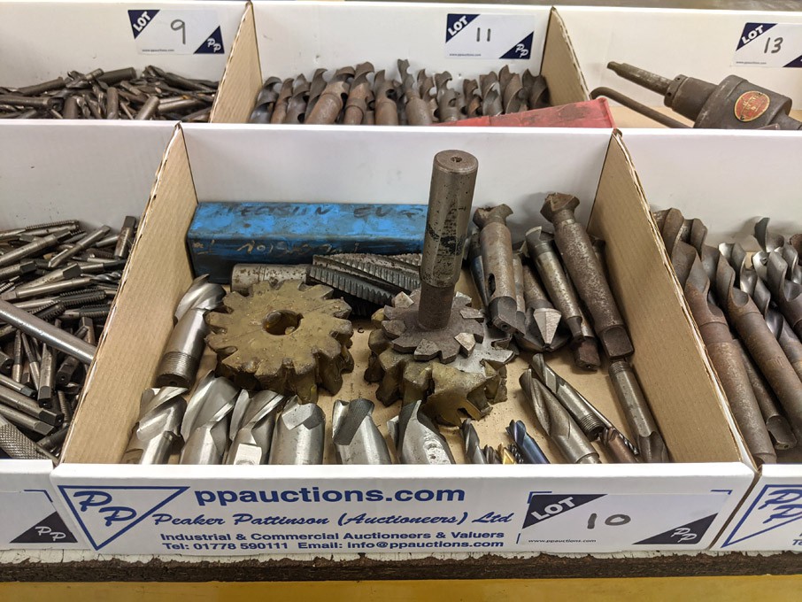 Qty various HSS end mills etc to 47mm approx
