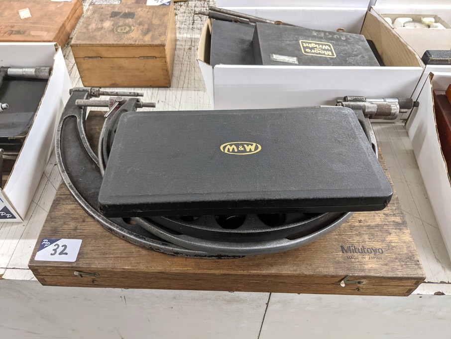 Qty various micrometers, 5-13" approx