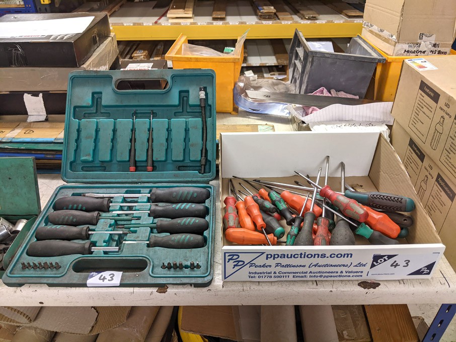 Qty various screw / torque drivers in case & lot b...