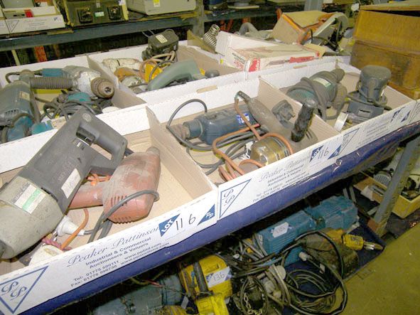 Qty Bosch, Black & Decker etc 240v drills sanders...
