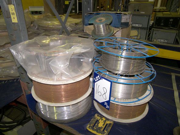 Qty Bohler, Wiggin etc welding wire reels - Locate...
