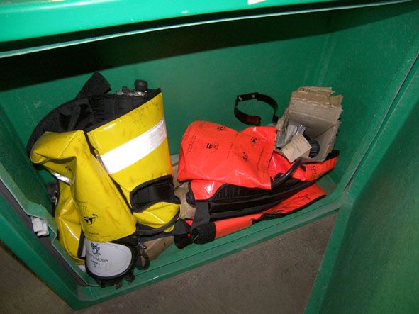 Firebird breathing apparatus in storage cabinet -...