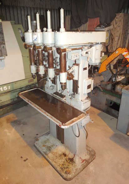Pollard Corona 12EX 4 spindle in line drill, 36x12...