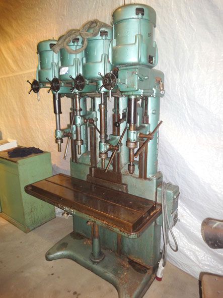 Herbert 4 spindle in line drill, 48x20” RF table,...