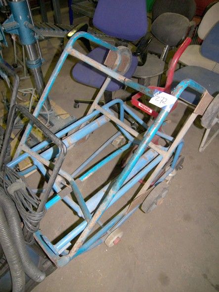 2x mobile oil drum trolleys - Located at PP Stores...