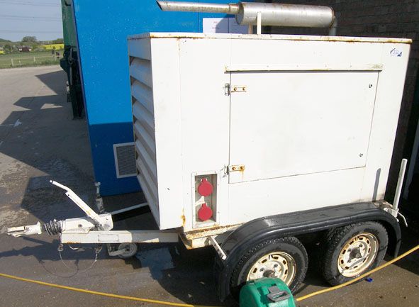Lister Petter 15kva diesel generator set on towabl...