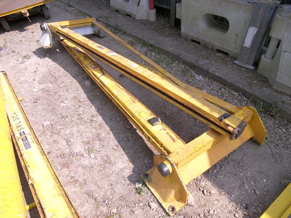 2x Demag 1000kg SWL girder type swing jibs, 12ft &...