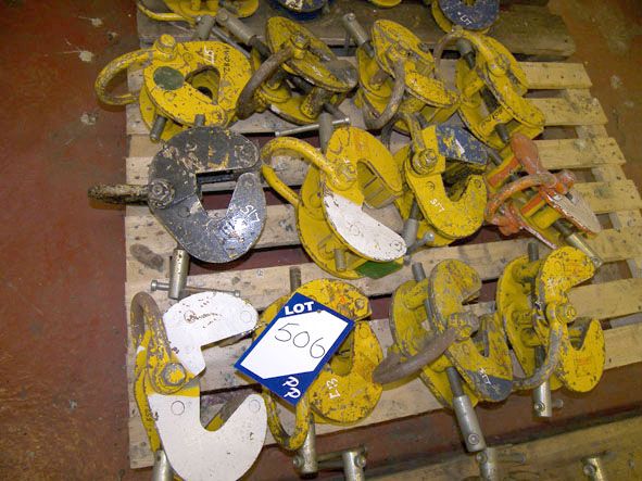 12x Riley etc sheet metal plate lifters, 3000kg sw...