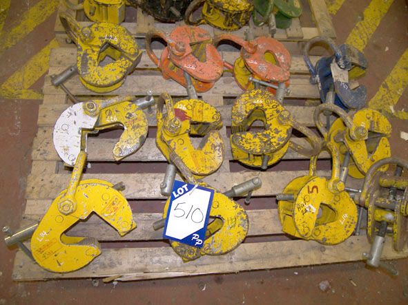 12x Riley etc sheet metal plate lifters, 3000kg sw...