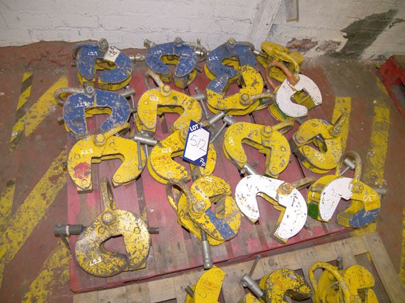 16x Riley etc sheet metal plate lifters, 3000kg sw...