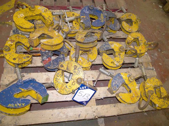 18x Riley etc sheet metal plate lifters, 1000kg sw...