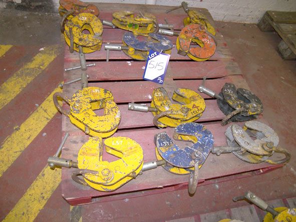 12x Riley etc sheet metal plate lifters, 1000kg sw...