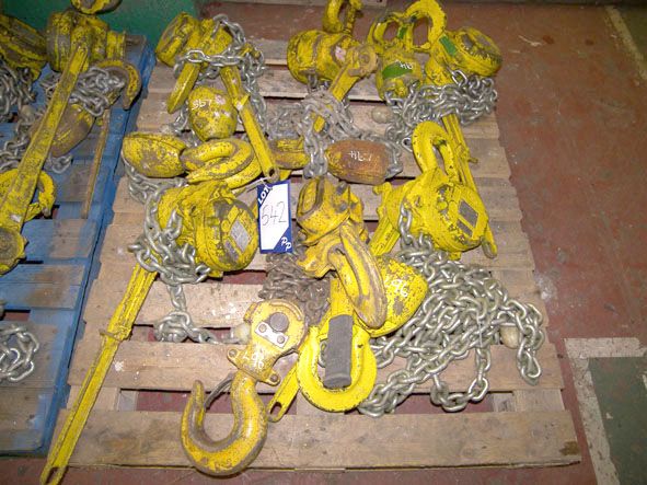 3 Pairs Yale 6 ton swl manual block & tackle pulle...