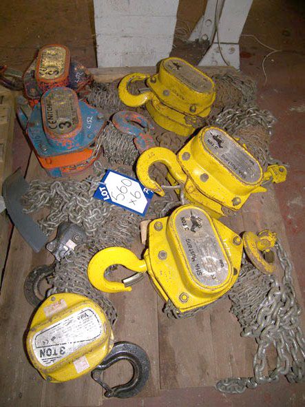 5x SHA Mustang, Yale etc 3 ton swl manual chain ho...
