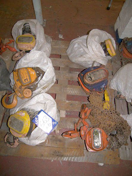 6x Yale, Nitchi & Elephant 3 ton swl manual chain...