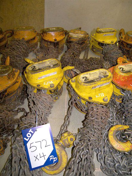 2x Prolift & 2x Yale 2 ton swl manual chain hoists...