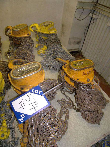 3x Prolift & Yale 2 ton swl manual chain hoists -...