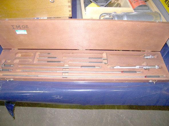 Starrett depth micrometer in wooden case - Located...