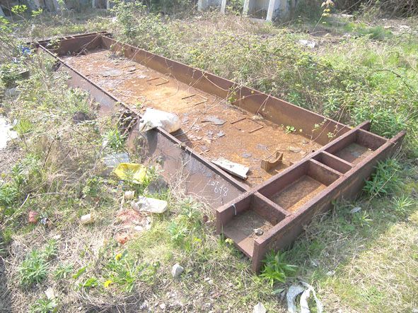 Steel skid baseplate, 6.8m long x 1.9m wide (appro...