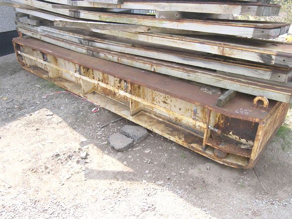 Steel skid beam assembly unit, 4.9m long x 1.2m wi...