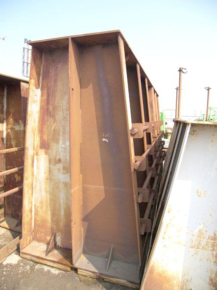 Steel berth stool, 5.5m long x 2.4m high (approx),...