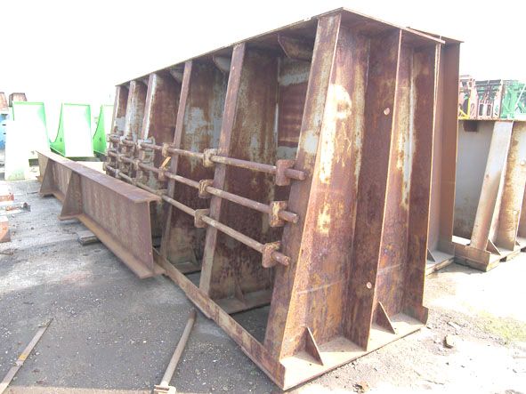 Steel berth stool, 5.5m long x 1.6m high (approx),...