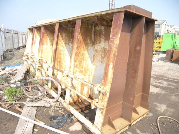 Steel berth stool, 5.5m long x 2.0m high (approx),...