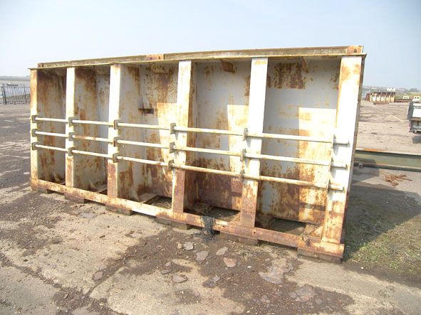Steel berth stool, 5.5m long x 2.2m high (approx),...