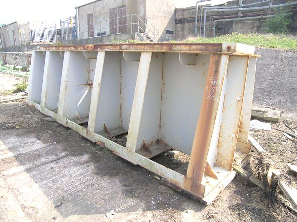Steel berth stool, 5.5m long x 1.6m high (approx),...