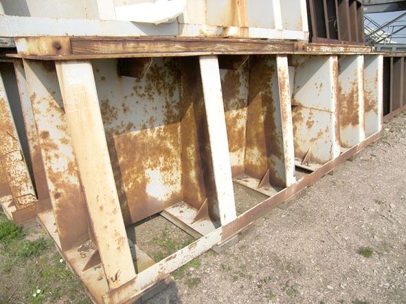 Steel berth stool, 5.5m long x 1.6m high (approx),...