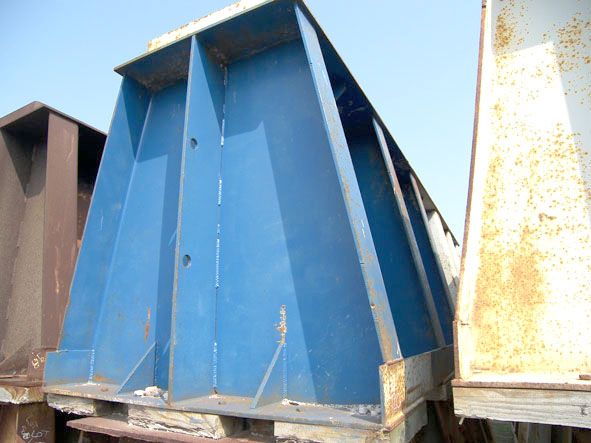 Steel berth stool, 5.5m long x 1.6m high (approx),...