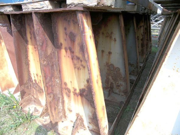 Steel berth stool, 5.5m long x 1.6m high (approx),...