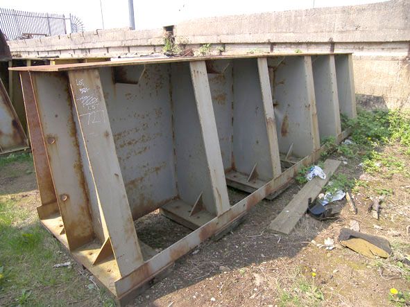 Steel berth stool, 5.5m long x 1.5m high (approx),...