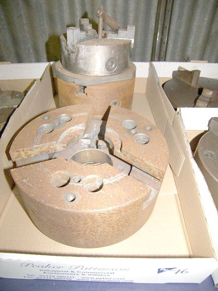 8" and 10" 3 jaw chucks - Located at PP Stores - A...