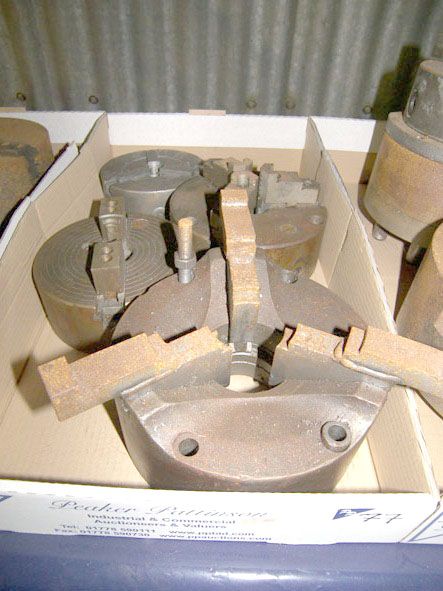 Rohm 8" 3 jaw chuck, 8" 3 jaw chuck, 6" 2 jaw chuc...