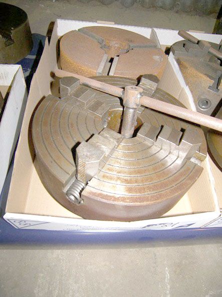 Colchester 12" 4 jaw chuck & similar 12" 3 jaw chu...