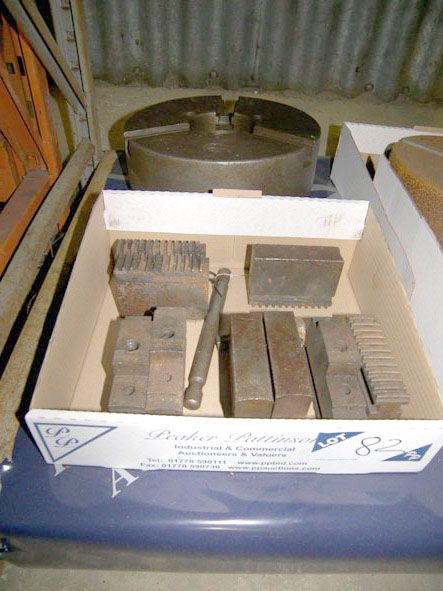 Elliot 12" 3 jaw chuck & Qty chuck jaws - Located...