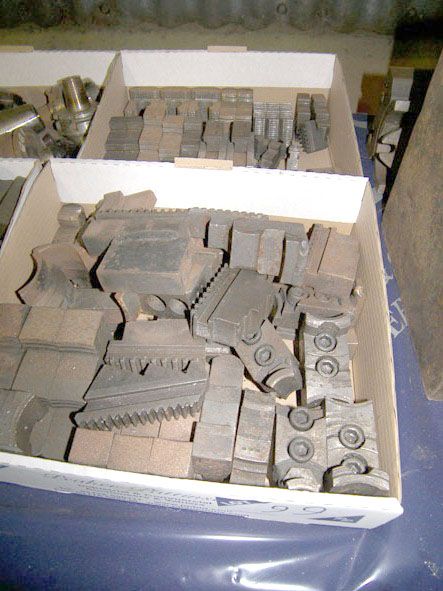 Qty various chuck jaws in 2 boxes - Located at PP...