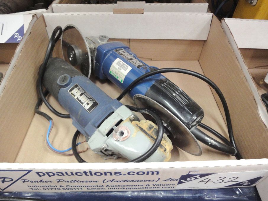 2x Clarke 4 1/2" angle grinder, 500W, 10000rpm, 24...