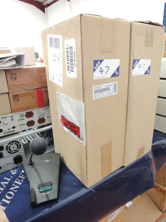 2x Philips SM25B, LBC 2500/10 call stations (boxed...