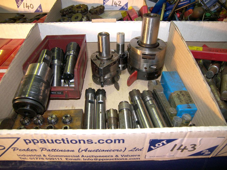 Qty various Coventry die heads, Dormer collet hold...