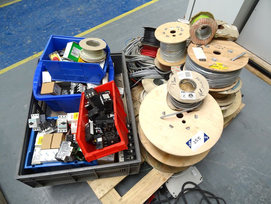 Qty electrical spares inc: cable, switches, MCBs,...