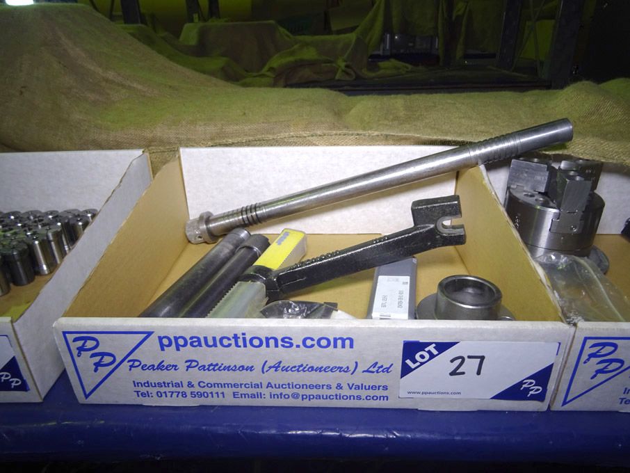 Qty various inc: collet extension rods, turning to...