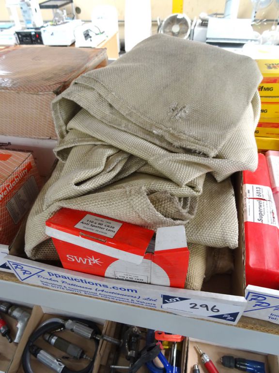 Qty fire proof blankets /mats etc - Lot located at...