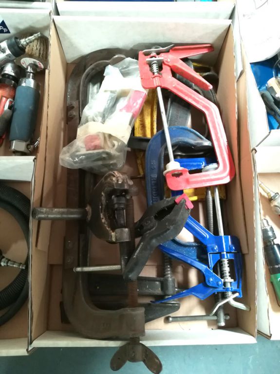 Qty various G-clamps, grips etc - Lot located at:...
