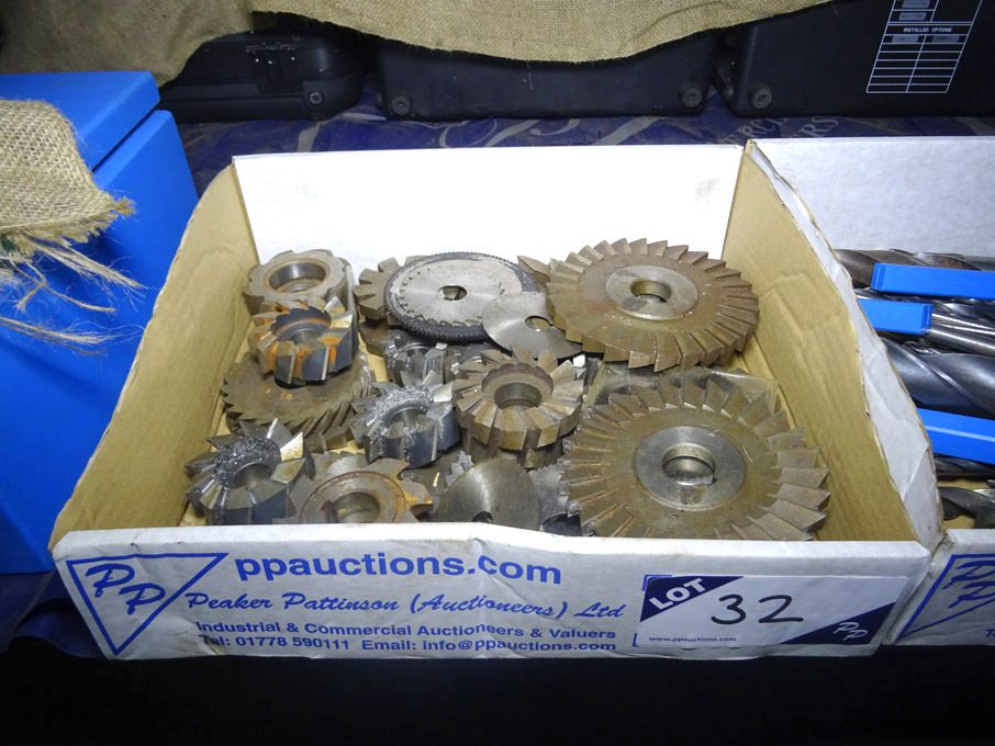 Qty various HSS side / face milling cutters, slitt...