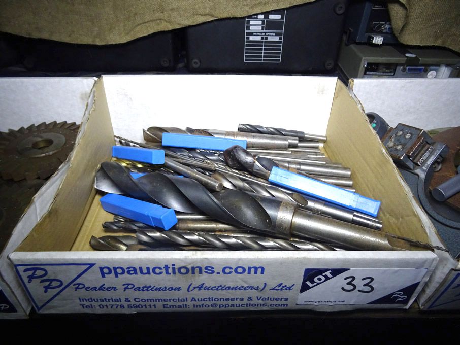 Qty various HSS taper / straight shank drills to 3...